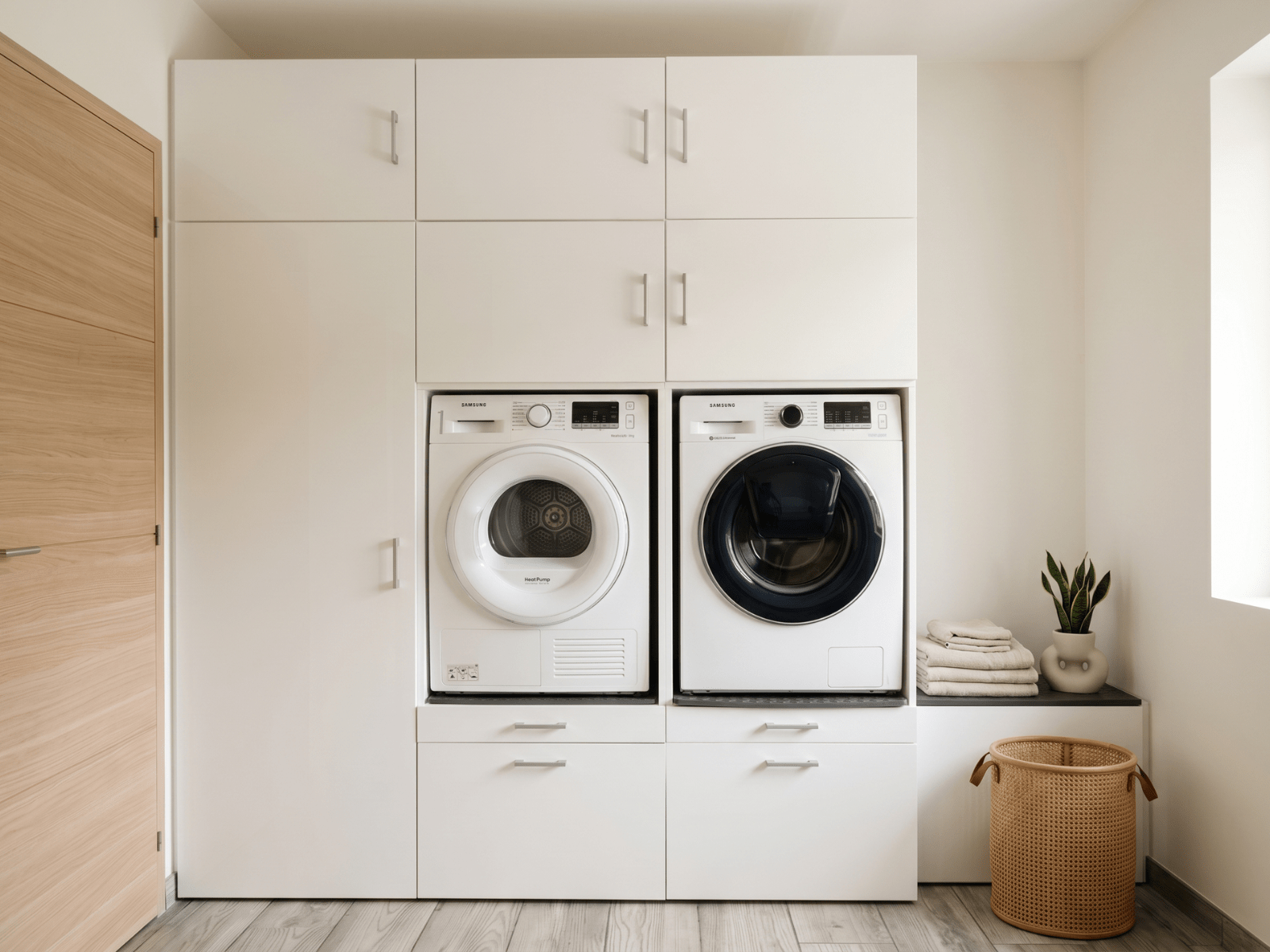 Colonne buanderie pour machine à laver et sèche-linge superposés