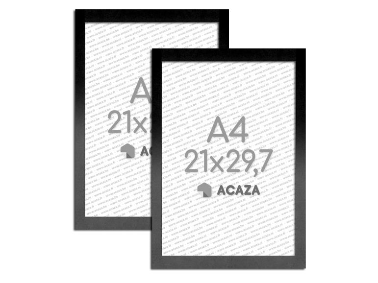 Respect Stun Alfabet Set van 2 Madison fotokaders - A4 formaat - fotolijsten in MDF hout - zwart  | Acaza 