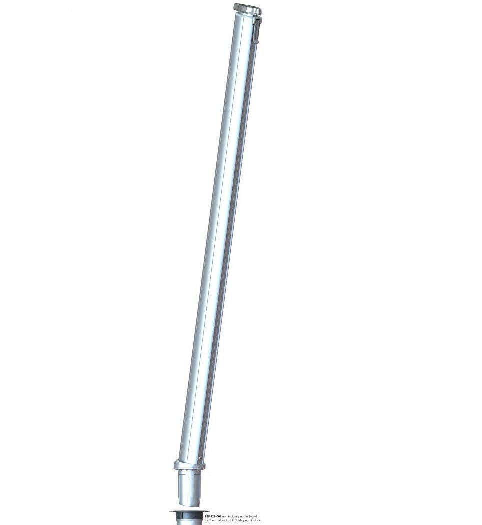 Gard & Rock - uitschuifbare paal - voor schaduwzeil - zilvergrijs