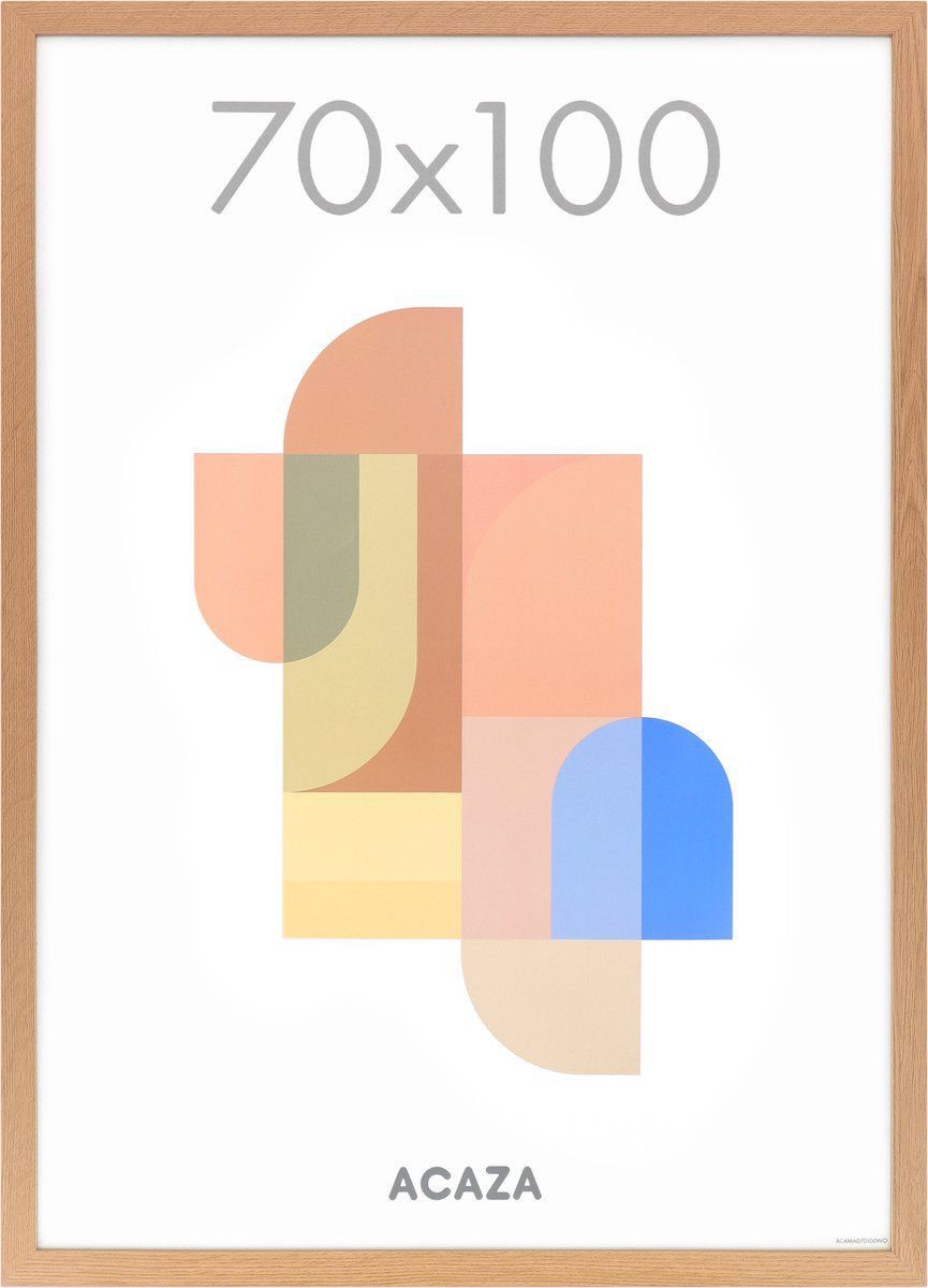 Fotolijst - wissellijst voor posters - posterlijst van 70x100 cm - fotolijst uit MDF hout - warme eik