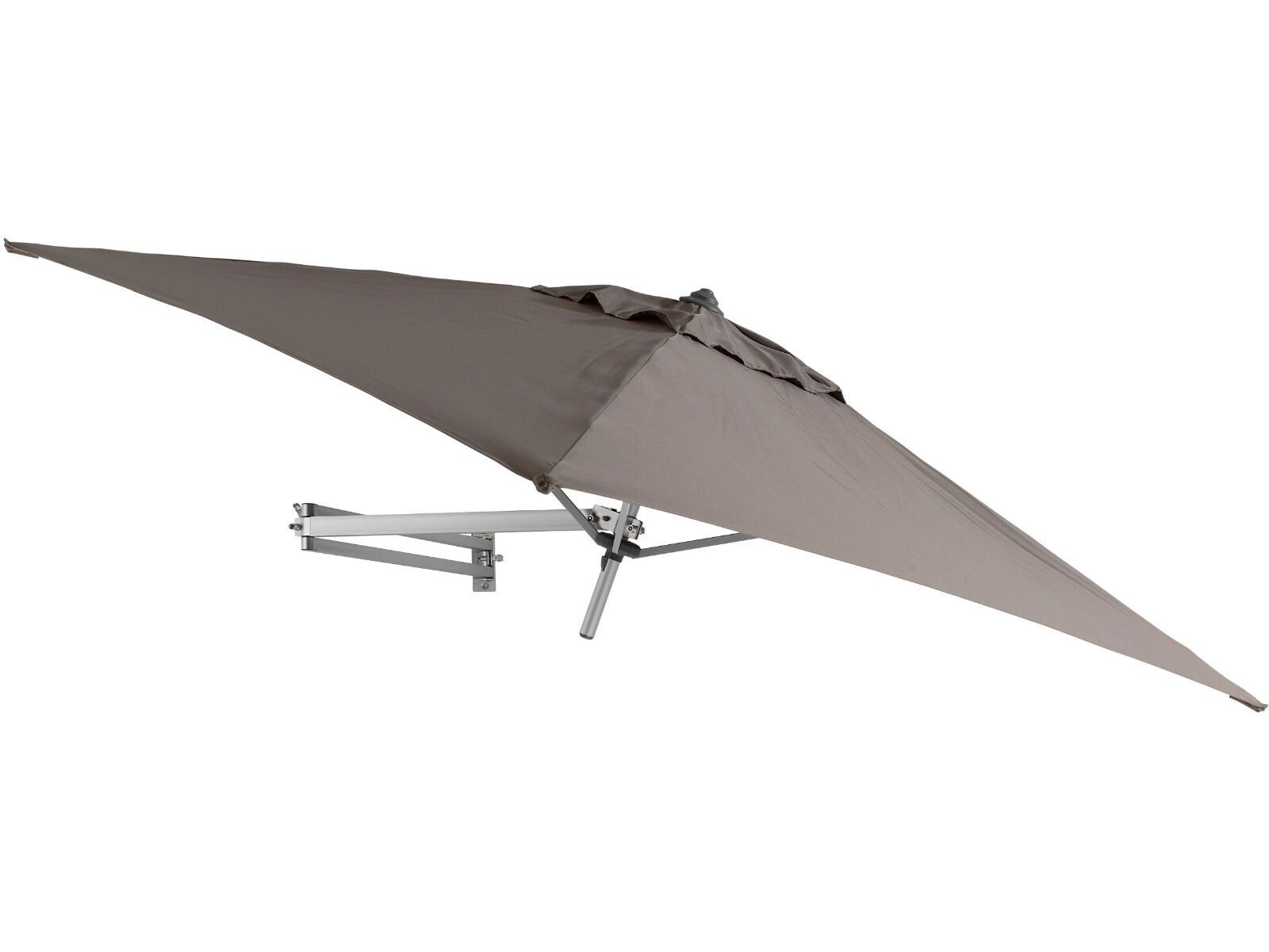 Easysol - muurparasol - vierkant - 200x200 cm - taupe