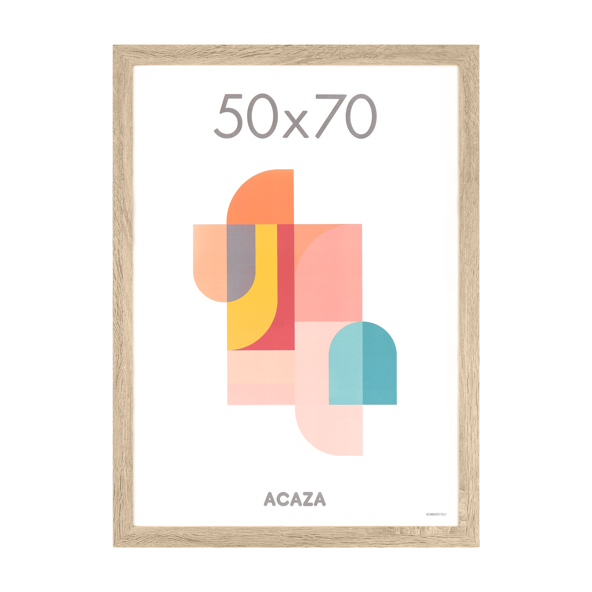 Acaza Fotokader - Fotolijst - 50x70 cm - MDF hout - Lichte Eik