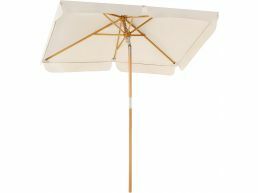 Houten parasol - voor het balkon - rechthoekig - 200x125 cm - tot UPF 50+ - beige