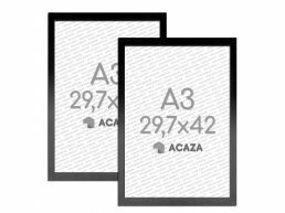 Set van 2 Madison fotokaders - A3 formaat - fotolijsten in MDF hout - zwart