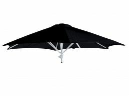 Umbrosa Paraflex hexagonale parasol Ø 270 cm zonder arm sunbrella black