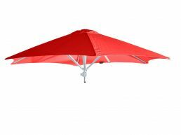 Umbrosa Paraflex hexagonale parasol Ø 270 cm zonder arm sunbrella pepper