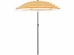 Stokparasol - Ø 160 cm - achthoekig - kantelbaar - met draagtas - oranje/wit