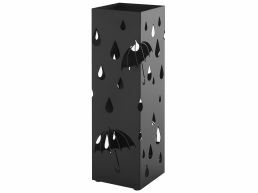 Metalen paraplubak - met waterbakje - zwart