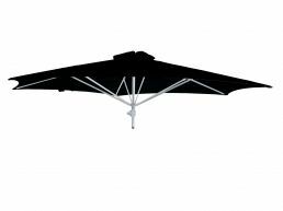 Umbrosa Paraflex hexagonale parasol 300 cm zonder arm sunbrella black