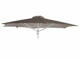 Umbrosa Paraflex hexagonale parasol 300 cm zonder arm solidum taupe