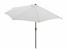 Halfronde parasol - Ø 300 cm - voor balkon of terras - gebroken wit 