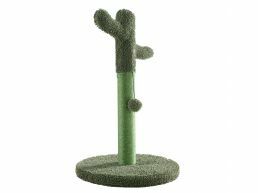 Kattenkrabpaal - cactusvorm met speelbal - 65 cm hoog - groen