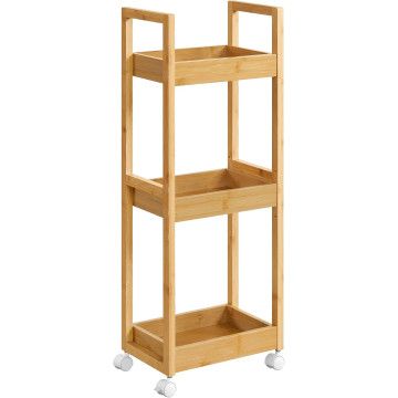 Trolley - badkamer trolley - bamboe - keukentrolley - opbergrek Trolley - badkamer trolley - bamboe - keukentrolley - opbergrek