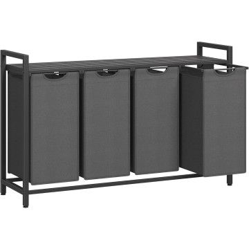 Wasmand - wassorteerder - 4 vakken - grijs - wasmanden - wassorteerder 4 vakken Wasmand - wassorteerder - 4 vakken - grijs - wasmanden - wassorteerder 4 vakken