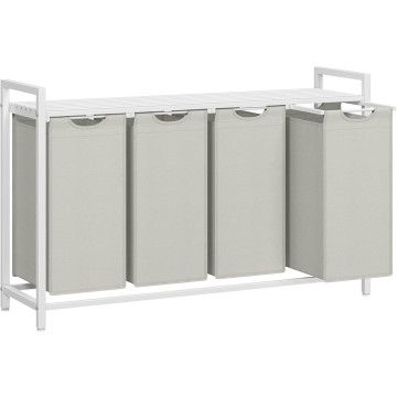 Wasmand - wassorteerder - 4 vakken - wit - wasmanden - wassorteerder 4 vakken Wasmand - wassorteerder - 4 vakken - wit - wasmanden - wassorteerder 4 vakken