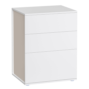 Nachtkastje - ultrasnelle montage zonder gereedschap - wit - modern