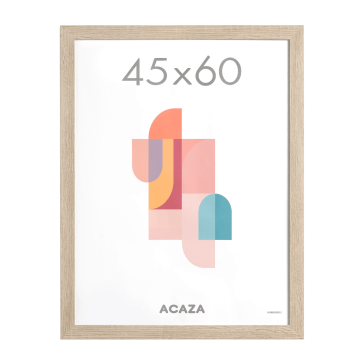 Fotokader - fotolijst - wissellijst - 45x60 cm - MDF - lichte eik kleur