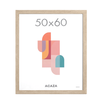  Fotokader - fotolijst - wissellijst - 50x60 cm - MDF - lichte eik kleur