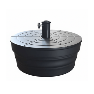 Parasolvoet - tot 48 kg - zwart - stokparasol 38 of 48 mm - parasolvoet premium - parasoltegels - parasol voet - parasolvoeten