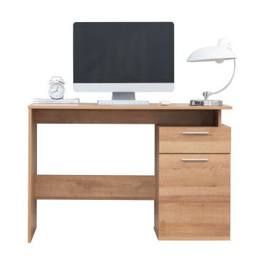Bureau - met deur en lade - 110x75x53 cm - bruin Bureau - met deur en lade - 110x75x53 cm - bruin