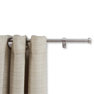 Uitschuifbare gordijnroede - gordijnrail - stang van 125-240 cm - zilvergrijs 