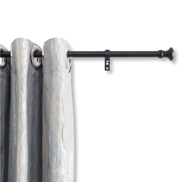 Lange gordijnroede - uitschuifbare gordijn rail - stang van 250-360 cm - zwart