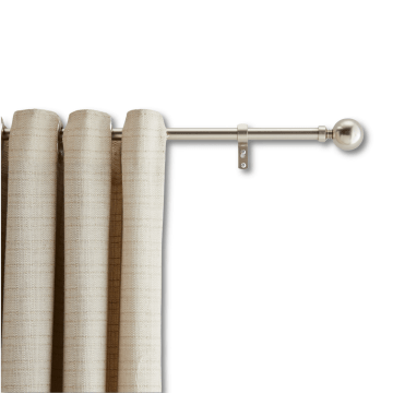 Lange gordijnroede - uitschuifbare gordijn rail - stang van 255-375 cm - zilvergrijs