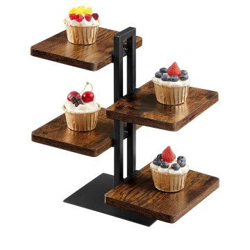 Serveertoren uit 4 delen - serveerset - vintage bruin Serveertoren uit 4 delen - serveerset - vintage bruin