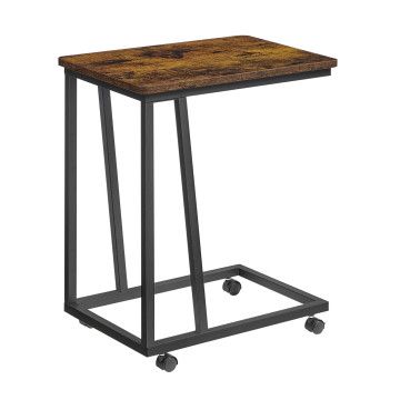 Bijzettafel - met wieltjes - 50x59x35 cm - vintage bruin Bijzettafel - met wieltjes - 50x59x35 cm - vintage bruin