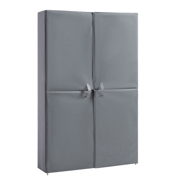 Schoenenkast – schoenenrek – met magnetische sluiting – 8 niveaus– tot 40 paar schoenen – grijs