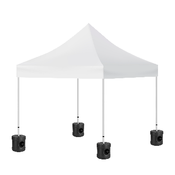 Verzwaringsvoet partytent - gewichten - kunststof - zwart