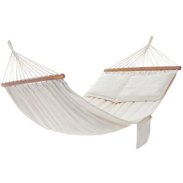 Hangmat - hamock met 2 kussens - 210x150 cm - wit