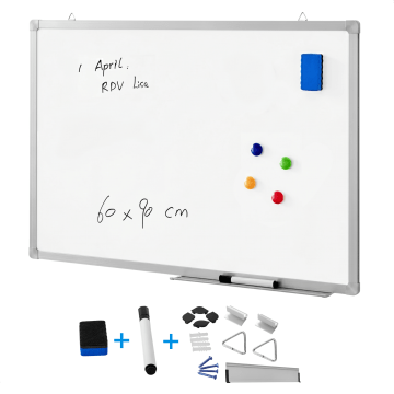 Magnetisch whiteboard - 60x90 cm - wit 