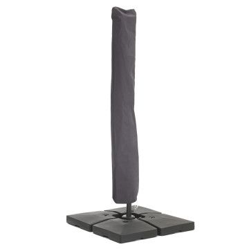 Parasol beschermhoes - met ritssluiting - voor zweefparasol van 300x300 cm - donkergrijs 