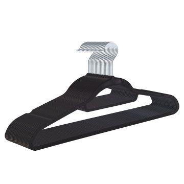Kledinghangers - antislip - 20 stuks - zwart Kledinghangers - antislip - 20 stuks - zwart