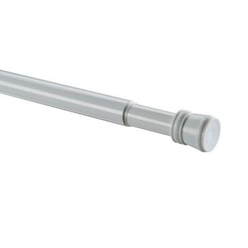 Douchegordijnstang XL - uitschuifbaar - van 140 tot 260 cm - zelfopspannend  - wit