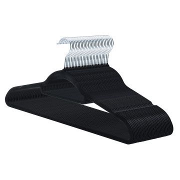 Kledinghangers - antislip - 30 stuks - zwart Kledinghangers - antislip - 30 stuks - zwart
