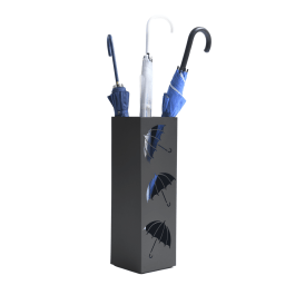 Versa Pauwel Paraplubak voor Inkomhal, Slaapkamer of Zaal, Moderne parapluhouder, Afmetingen (H x B x H) 49 x 19 x 19 cm, Metaal, Kleur Wit