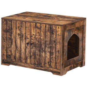 Kattenbak - kattenhuis - 80 x 50 x 55 cm - vintage bruin Kattenbak - kattenhuis - 80 x 50 x 55 cm - vintage bruin