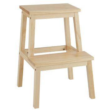 Houten opstapje - met 2 Niveaus - voor Kinderen - Bamboe 