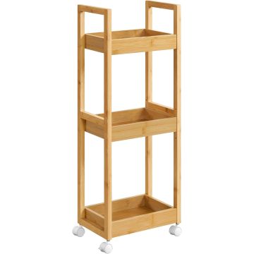 Trolley - badkamer trolley - bamboe - keukentrolley - opbergrek