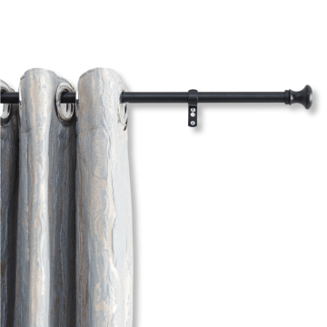 Lange gordijnroede - uitschuifbare gordijn rail - stang van 250-360 cm - zwart