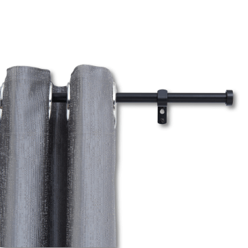 Uitschuifbare gordijnroede - gordijnrail - stang van 240-360 cm - mat - zwart