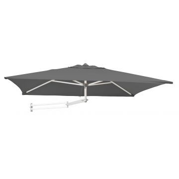 Easysol - rechthoekige muurparasol - 200x140 cm - grijs