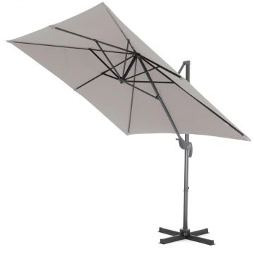 Zweefparasol - kantelbaar - 250x250 cm - lichtgrijs 