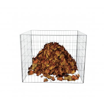 Compostbak - Bladkorf - 90 x 90 x 70 (L x B x H) cm - Zwart - Groenafval - Tuin - Compost - Compostbak Tuin
