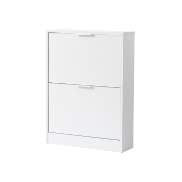 Schoenenkast - schoenenrek - schoenenkast met deuren - 58.5 x 17 x 77.5 cm - wit