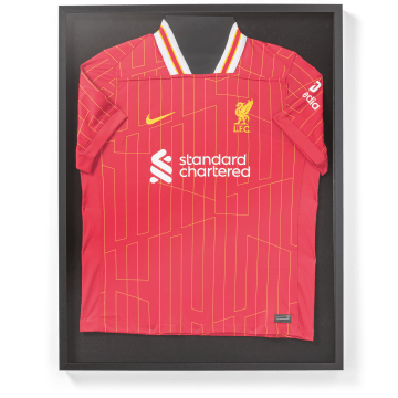 Wissellijst - fotolijst - voor voetbalshirt, basketbalshirt of wielertrui - 3D box frame - fotokader - 70x90cm - zwart