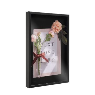 MDF box frame 3D - 40x60 cm - zwart