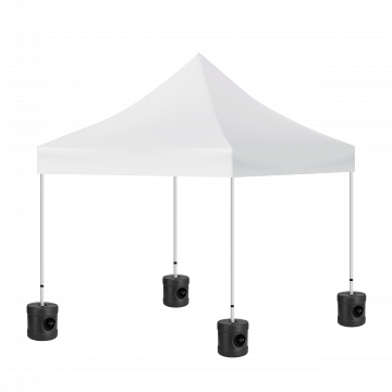 Verzwaringsvoet partytent - gewichten - kunststof - zwart